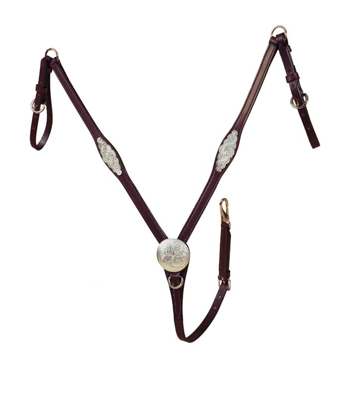 Tory Silver Concho Straight Breast Collar