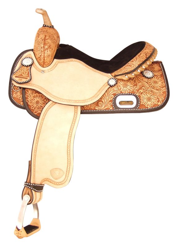 Tex Tan Money Round Barrel Saddle