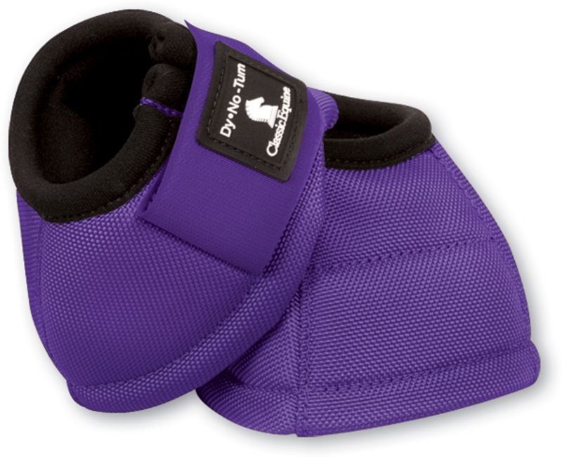 Classic Equine DyNO No-Turn Bell Boots M  Purple