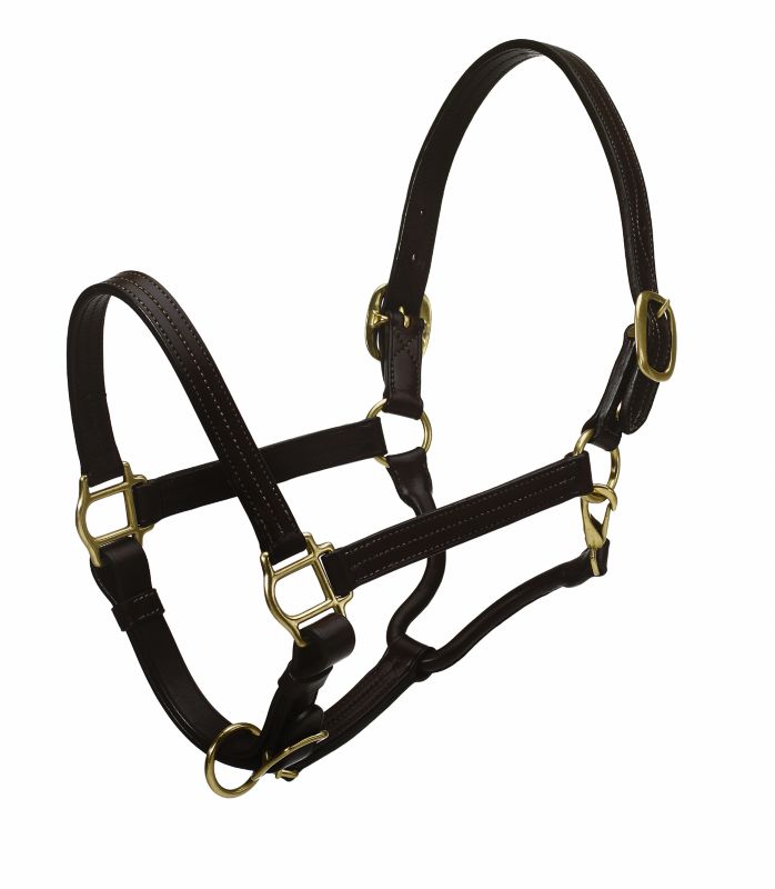 Ovation Triple Stitch Show Halter Brown Ovrsz