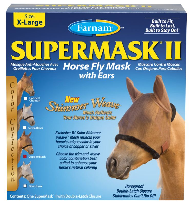 Farnam SuperMask II Shimmer Fly Mask w/Ears