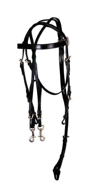 Leather Driving Harness Training Bridle