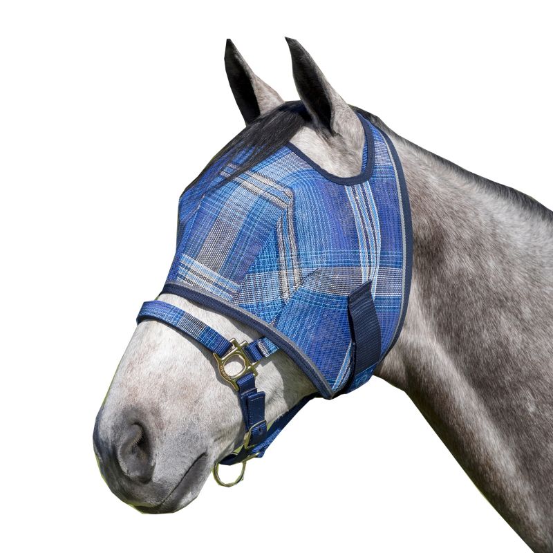 Kensington Fly Mask with Web Trim Small Blue Ice P