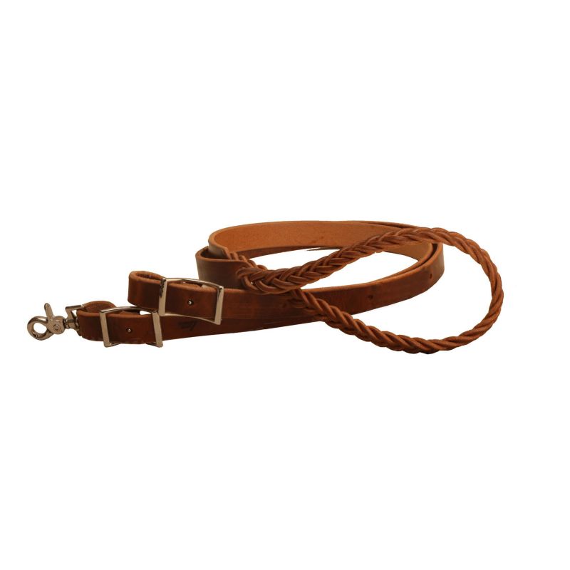Tory Harness Leather Braided 5-Plait Roping Rein
