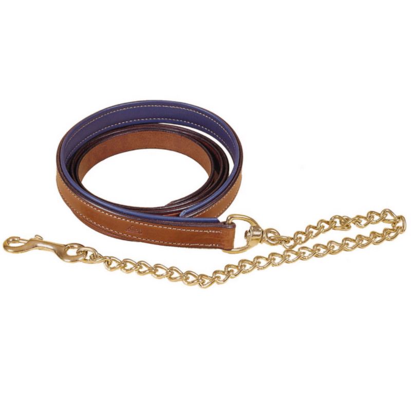 Tory Padded Leather Lead w/Chain