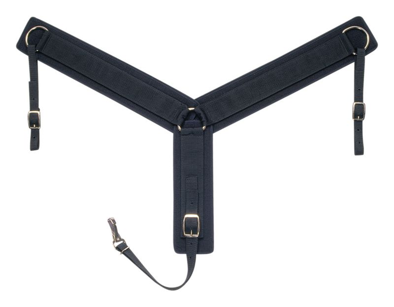 Mustang Wide Nylon Straight Breast Collar w/PVC