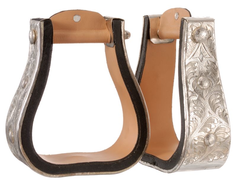 Tough-1 Silver Show Stirrups