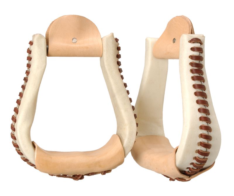 Rawhide Bell Bottom Stirrups