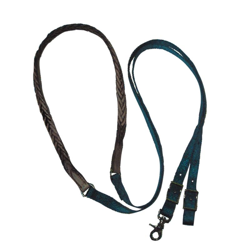 Triple E Nylon Braided Leather Grip Gaming Rein