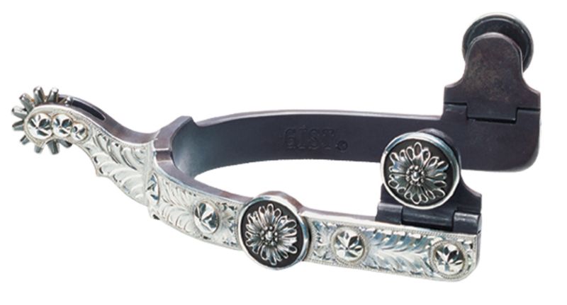 Classic Equine Silver Floral 12pt Spurs