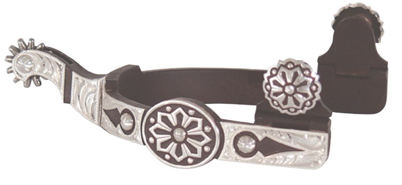Classic Equine Silver Aztec 12pt Spurs
