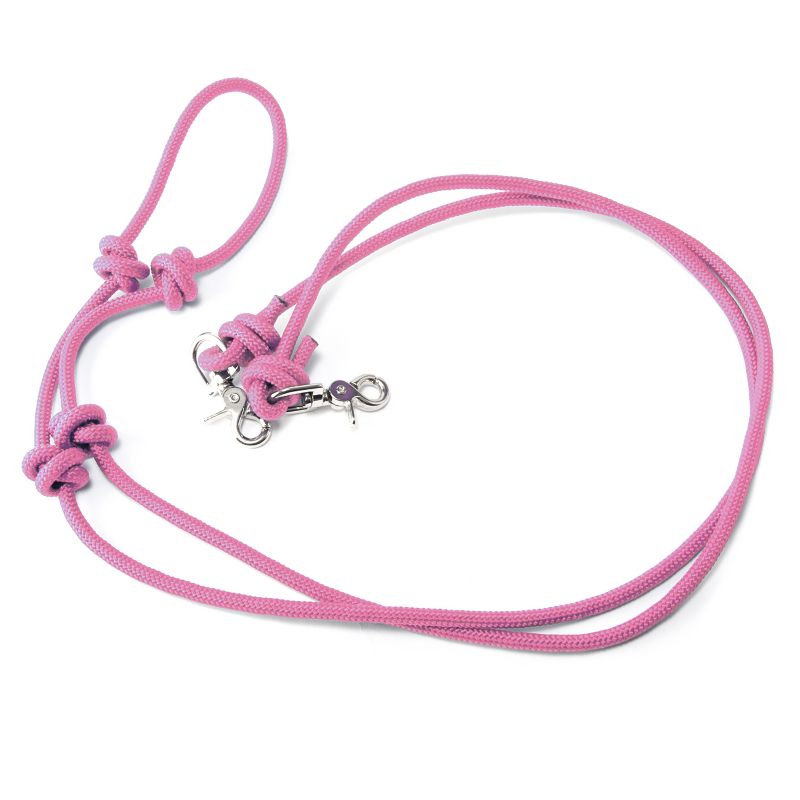 Western Poly Rope Trail Rein Pink