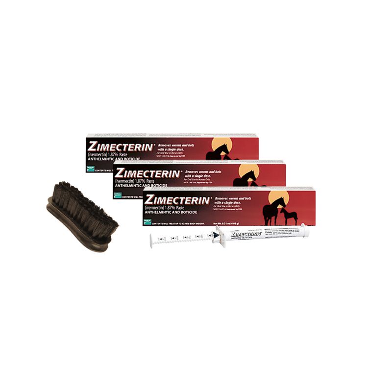 Zimecterin 3-Pack with Horsehair Face Brush FREE
