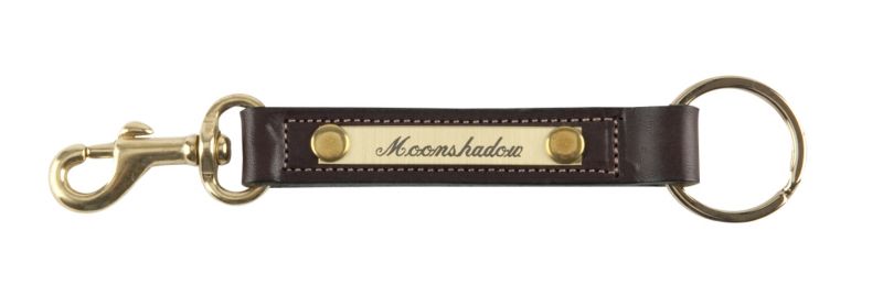 Personalized Tory Leather Key Fob Havana