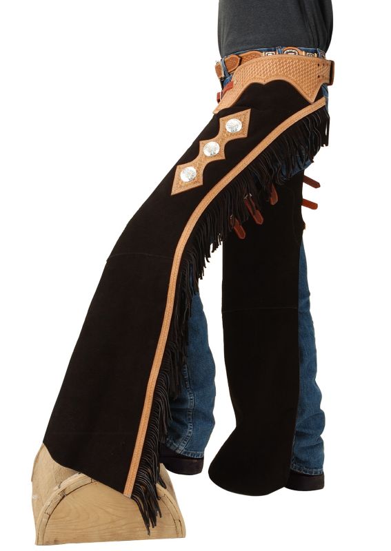 Tough-1 Suede Leather Reining Show Chaps