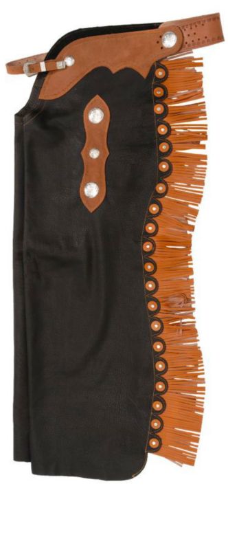 Tough-1 Smooth Leather Reining Cowboy Chaps