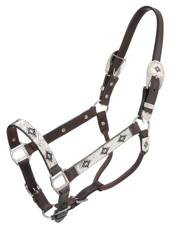 Silver Royal Black Diamond Inlay Show Halter