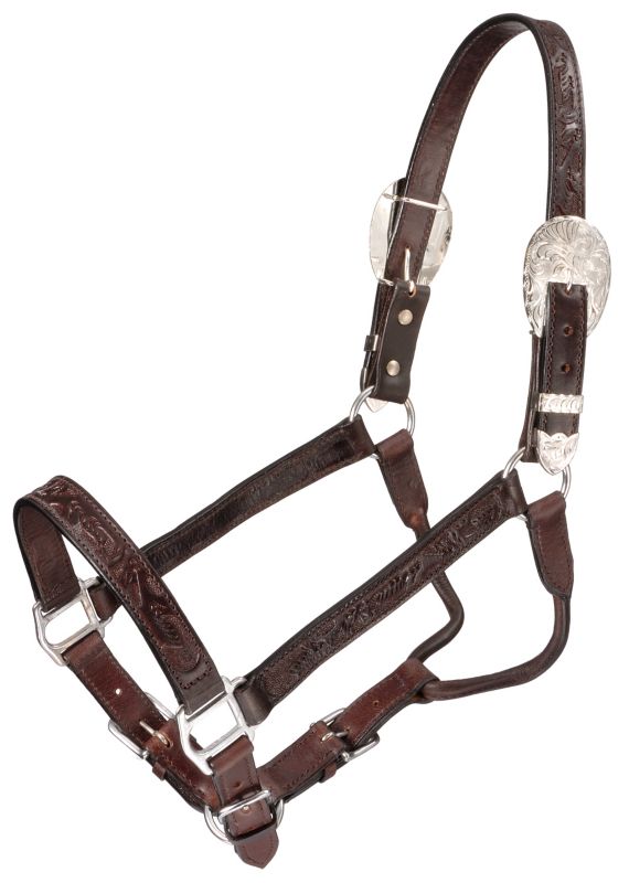 Silver Royal Leaf Stamped Show Halter