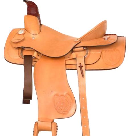 HH Saddlery Horseshoe A-Fork Roping Saddle
