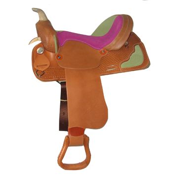 HH Saddlery Two Tone Barrel Saddle