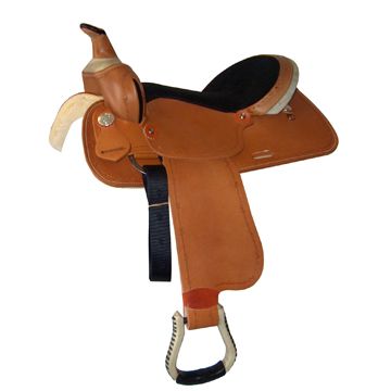 HH Saddlery Barbwire Rawhide Barrel Saddle