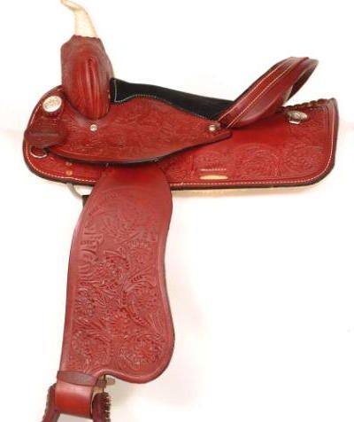 HH Saddlery Floral Square Barrel Saddle
