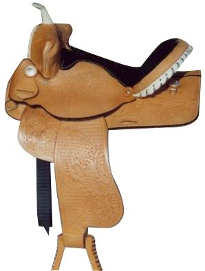 HH Saddlery Floral Swept Back Barrel Saddle