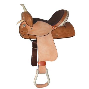 HH Saddlery Suede Square Barrel Saddle