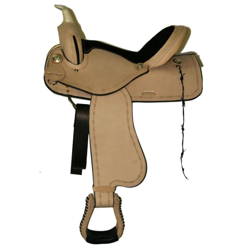 HH Saddlery Barbwire Boarder Barrel Saddle
