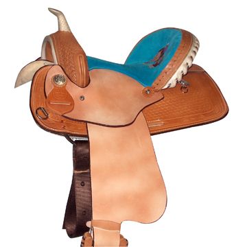 HH Saddlery Running Horse Sq Barrel Saddle