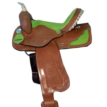 HH Saddlery Basket Weave Barrel Saddle