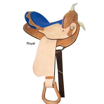 HH Saddlery Colored Suede Barrel Saddle