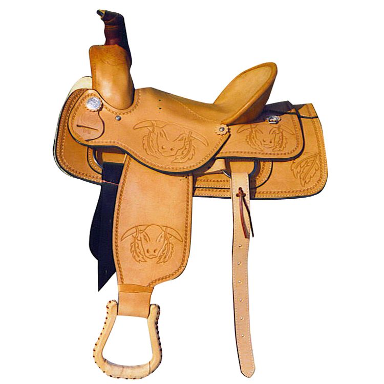 HH Saddlery Bull Skull A-Fork Ranch Saddle