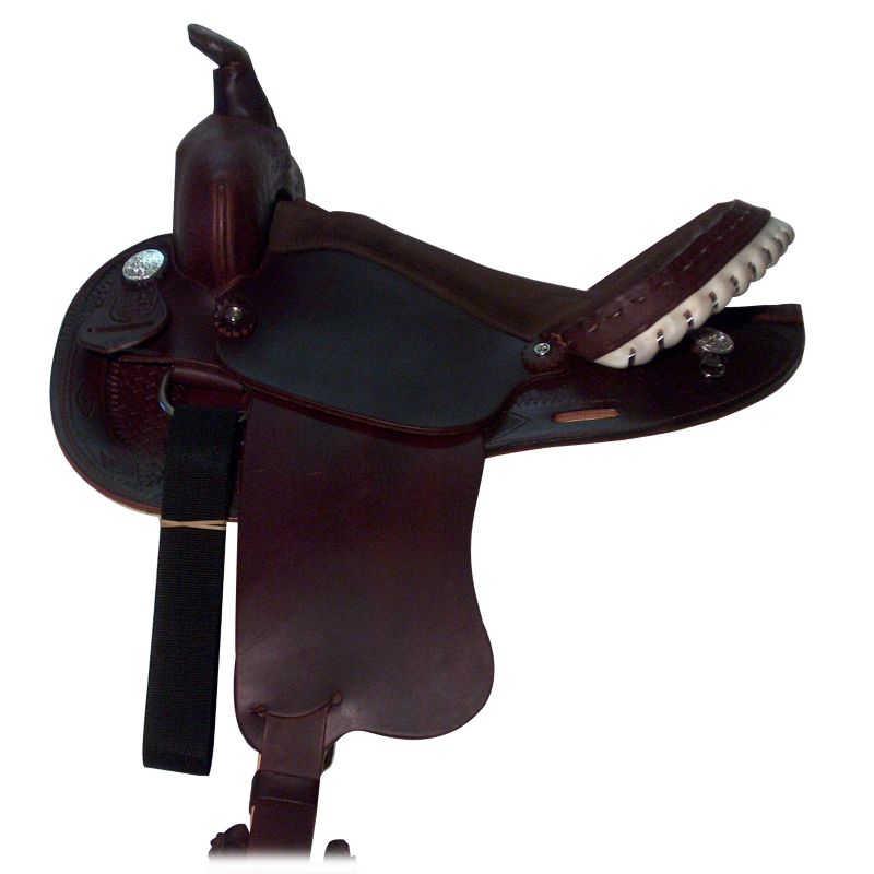 HH Saddlery Silver Laced Barrel Saddle