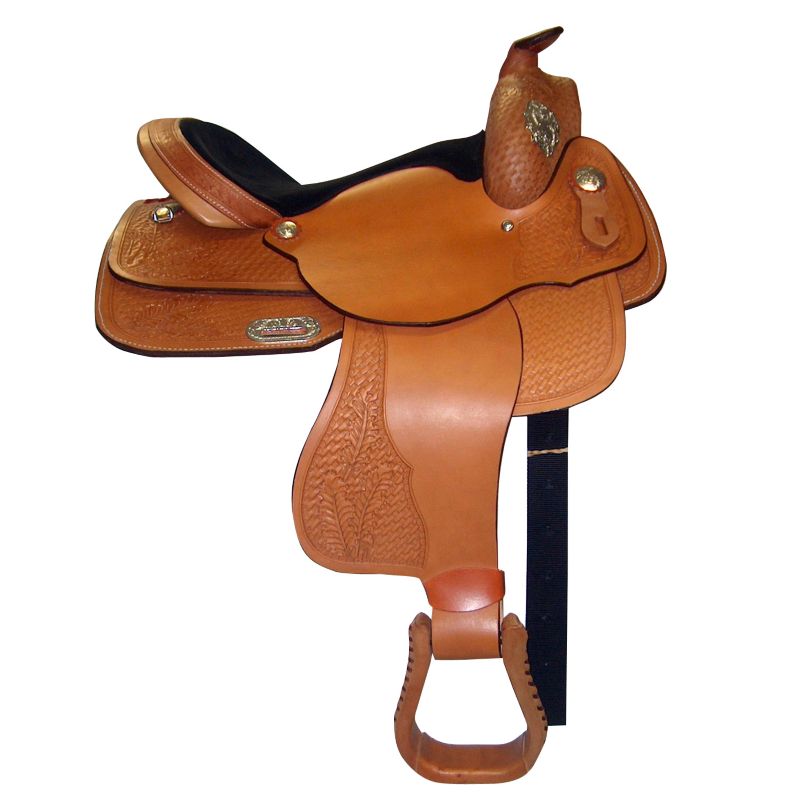 HH Saddlery Oak Tooled Reining Saddle