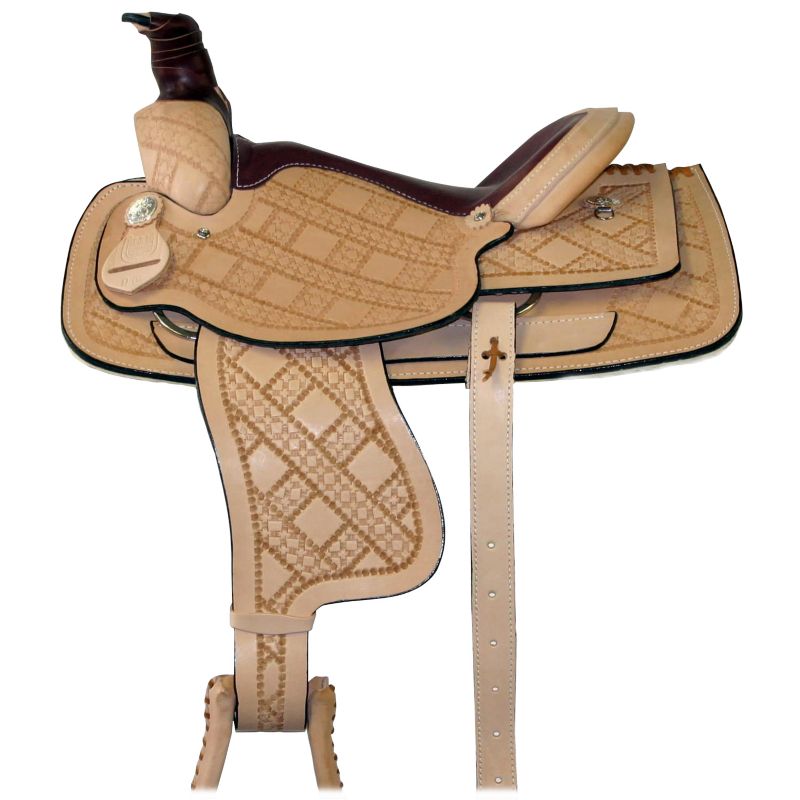 HH Saddlery Hand Tooled Patchwork Roper Saddle