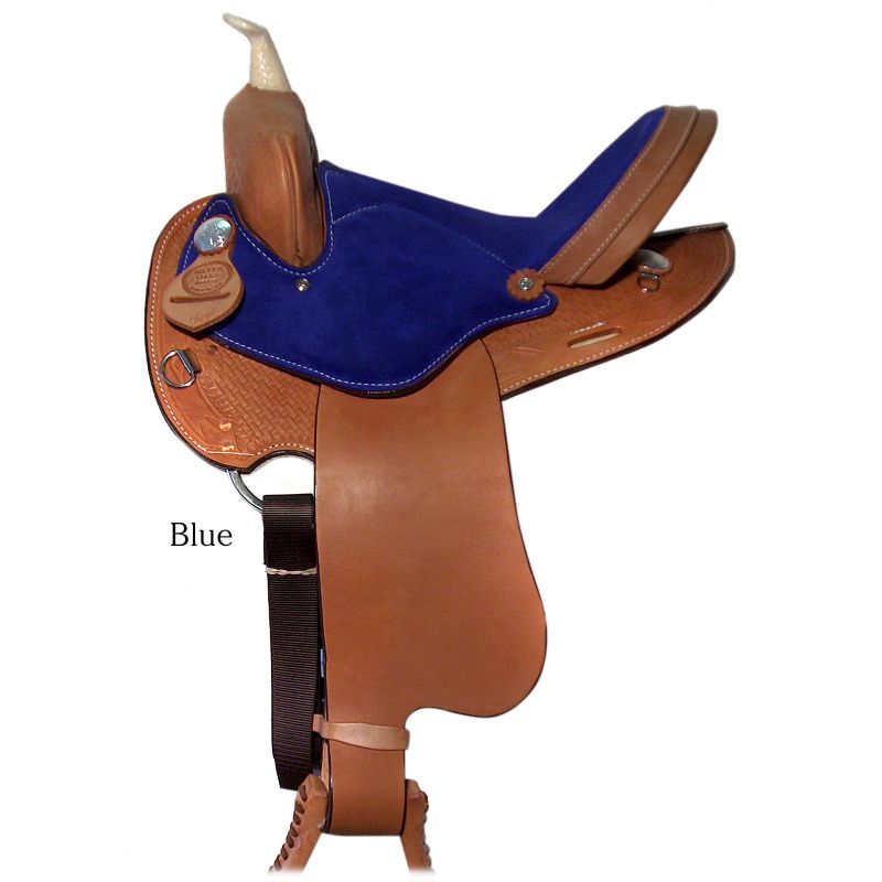 HH Saddlery Suede Jockey Barrel Saddle