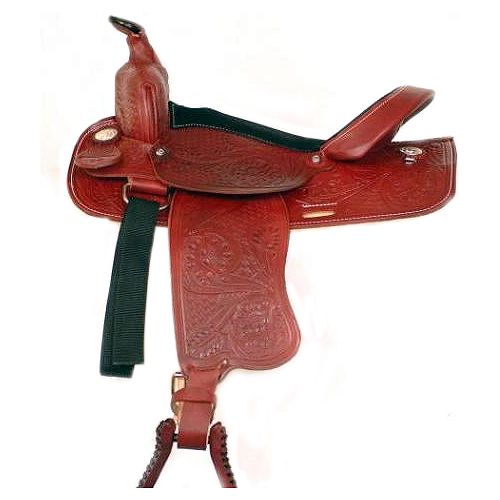HH Saddlery Mahogany Floral Trail Saddle