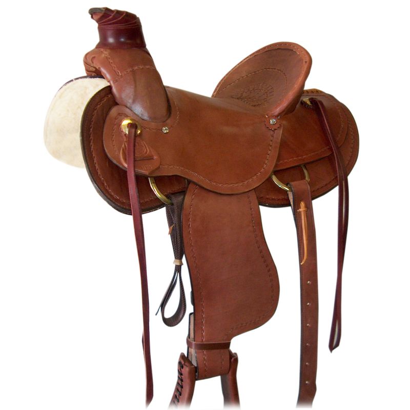 HH Saddlery Rope Tooled Wade Ranch Saddle
