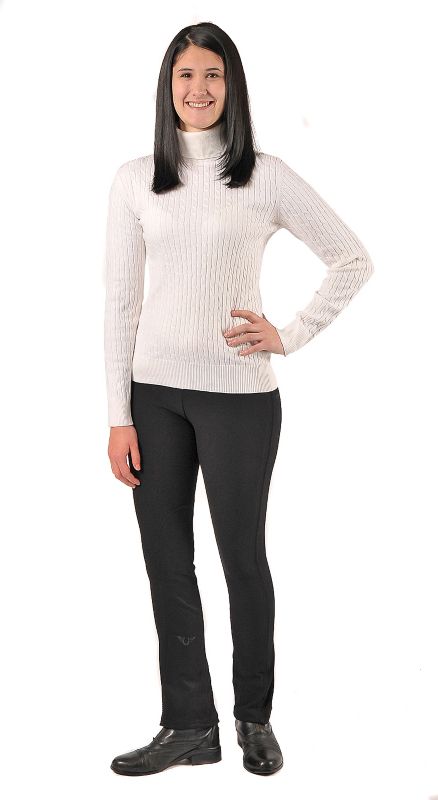 TuffRider Ladies Ribb Boot Cut Tights Black