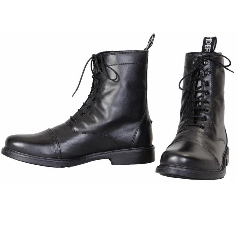 TuffRider Mens Baroque Lace Paddock Boots Black