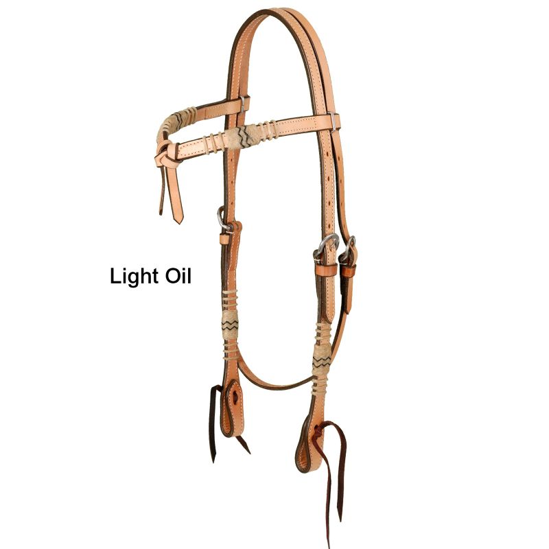 Royal King Rawhide Knotted Brow Headstall