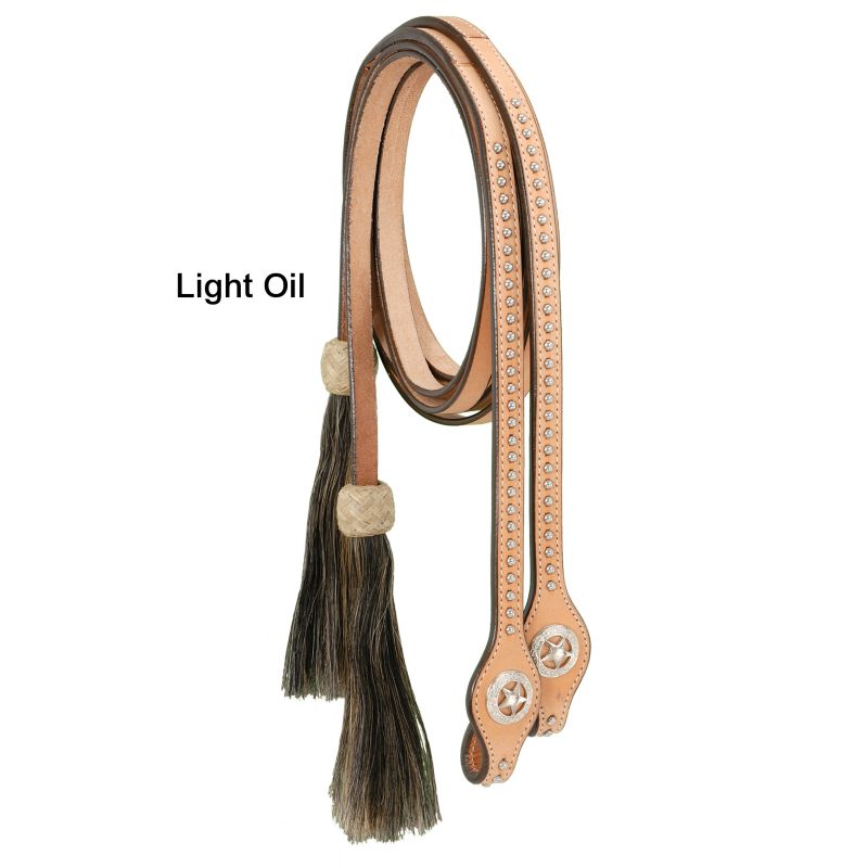 Royal King Texas Star Hair End Split Reins