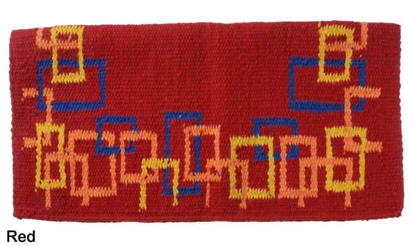Royal King Wool Blocks Saddle Blanket Red