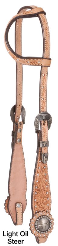 Royal King Crystal Floral Single Headstall