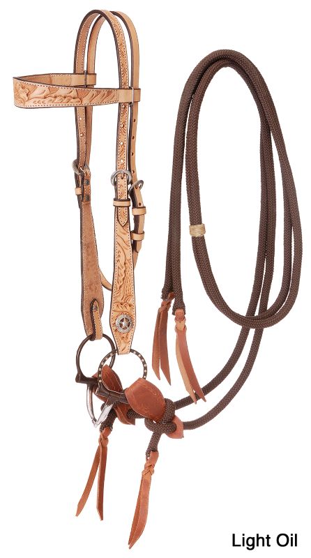 Silver Royal Basket Training Headstall w/BS Bit