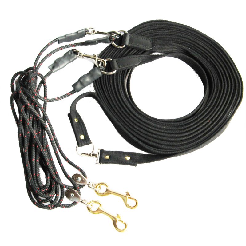 Walsh Harness Training Cotton Long Lines w/Pulley