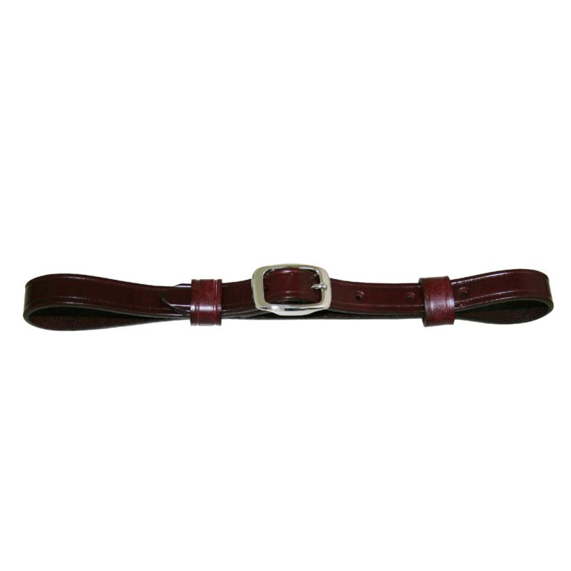 Western Flat Leather Curb Strap
