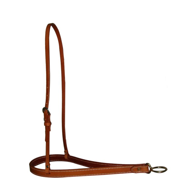 Western Harness Leather Rolled Noseband