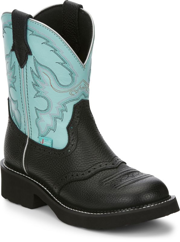 Justin Ladies Gypsy Boots 5.5 Black Deer Cow Best Price